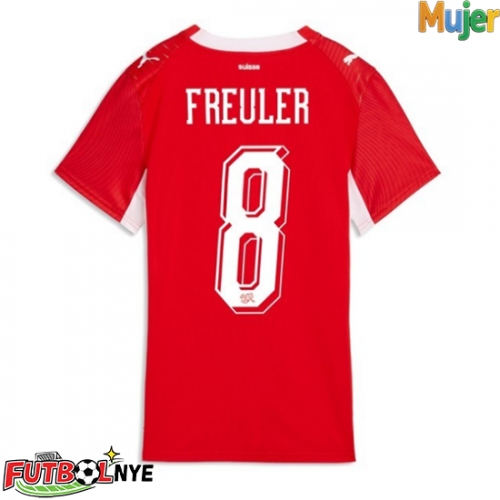 Camiseta Suiza Ruben Vargas #17 Primera Equipación para mujer Mundial 2026 manga corta